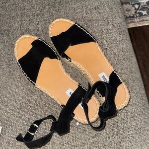 Steve Madden Black Espadrille Sandals